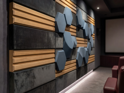 Private Cinema Interior Acoustic Treatment Detail
